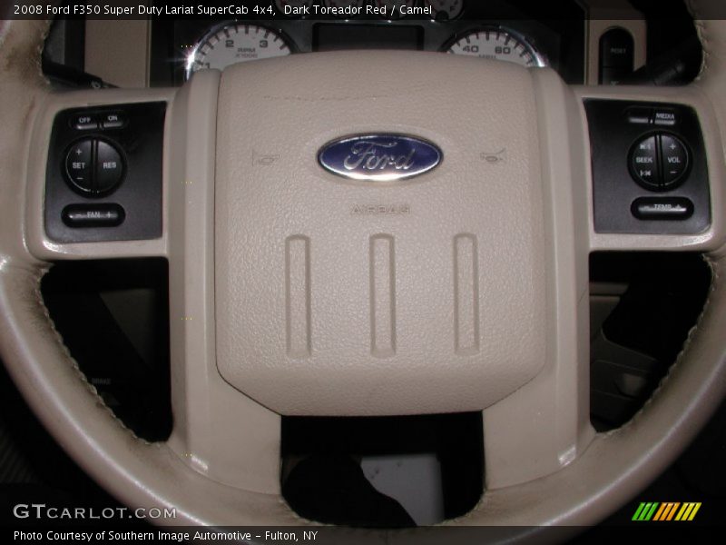 Dark Toreador Red / Camel 2008 Ford F350 Super Duty Lariat SuperCab 4x4