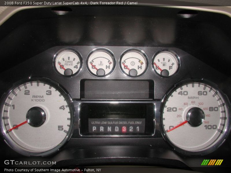 Dark Toreador Red / Camel 2008 Ford F350 Super Duty Lariat SuperCab 4x4