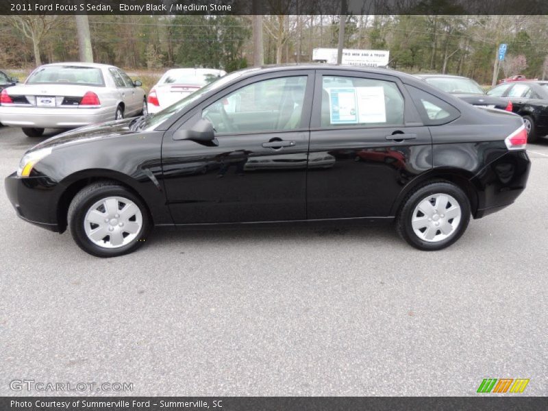 Ebony Black / Medium Stone 2011 Ford Focus S Sedan