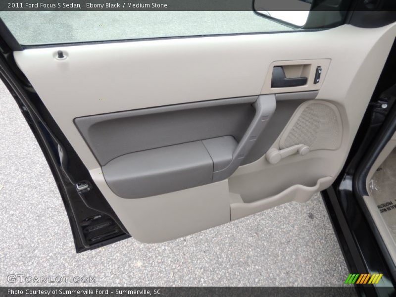 Ebony Black / Medium Stone 2011 Ford Focus S Sedan