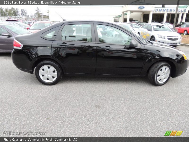 Ebony Black / Medium Stone 2011 Ford Focus S Sedan