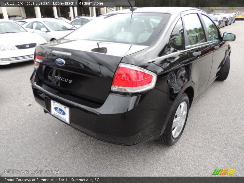 Ebony Black / Medium Stone 2011 Ford Focus S Sedan