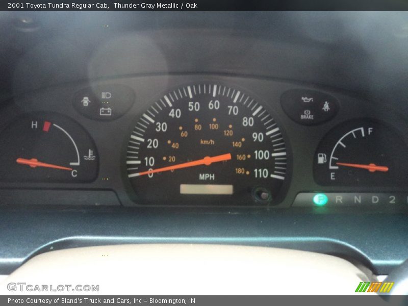 Thunder Gray Metallic / Oak 2001 Toyota Tundra Regular Cab