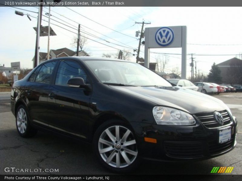 Black / Titan Black 2010 Volkswagen Jetta Wolfsburg Edition Sedan