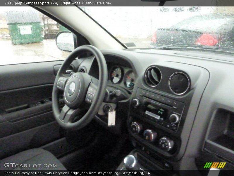 Bright White / Dark Slate Gray 2013 Jeep Compass Sport 4x4
