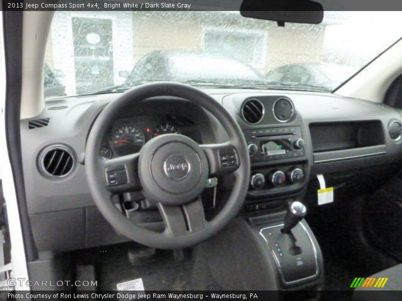 Bright White / Dark Slate Gray 2013 Jeep Compass Sport 4x4