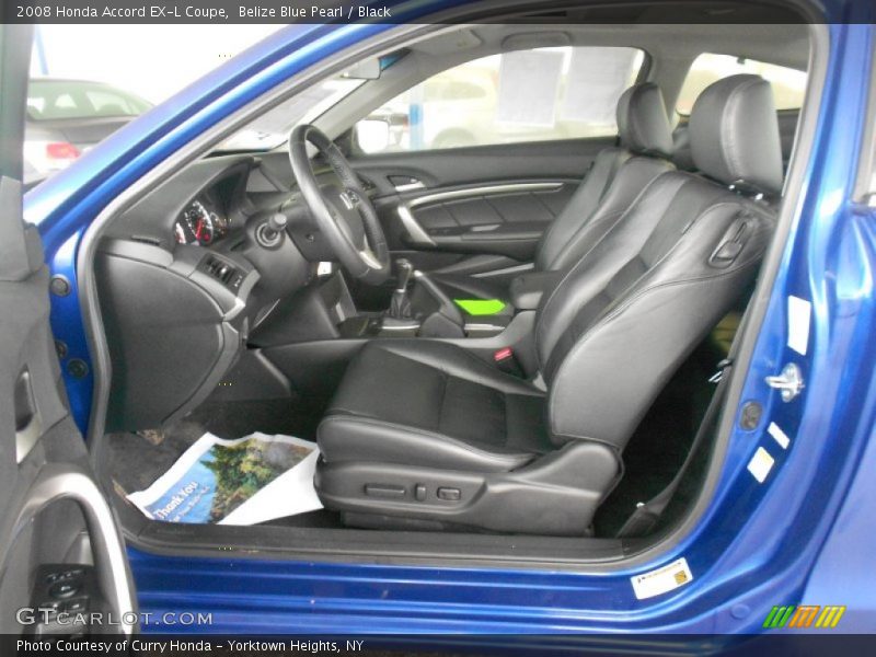 Belize Blue Pearl / Black 2008 Honda Accord EX-L Coupe