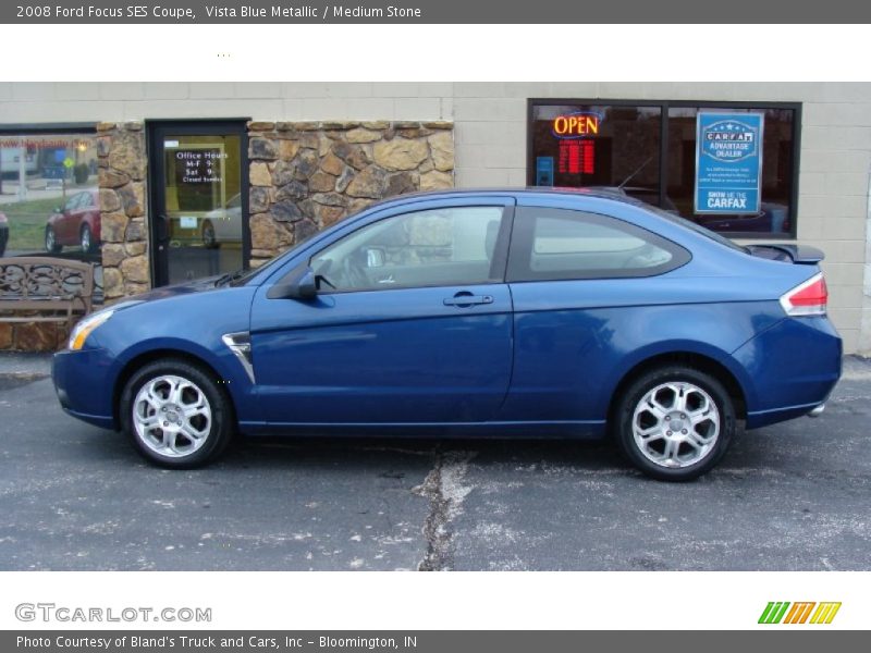 Vista Blue Metallic / Medium Stone 2008 Ford Focus SES Coupe