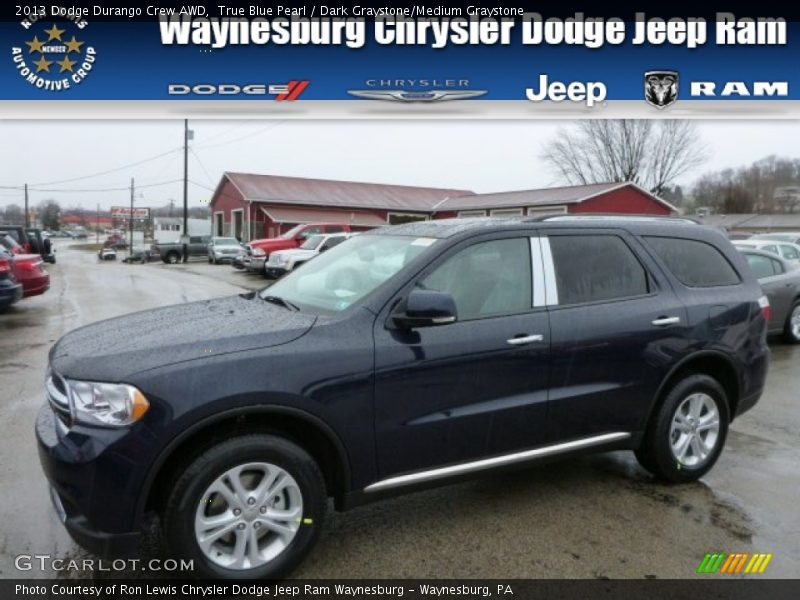 True Blue Pearl / Dark Graystone/Medium Graystone 2013 Dodge Durango Crew AWD