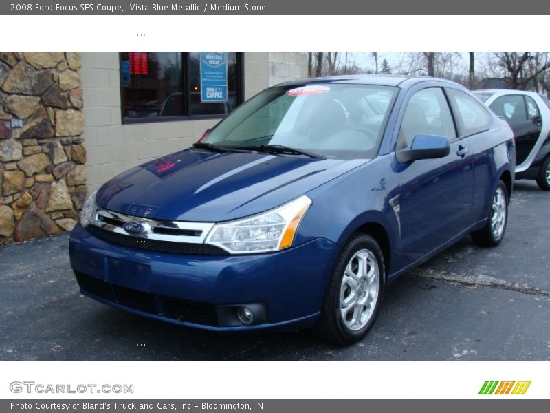 Vista Blue Metallic / Medium Stone 2008 Ford Focus SES Coupe