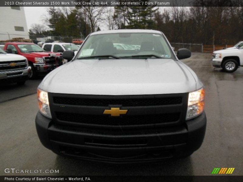 Silver Ice Metallic / Dark Titanium 2013 Chevrolet Silverado 1500 Work Truck Crew Cab 4x4