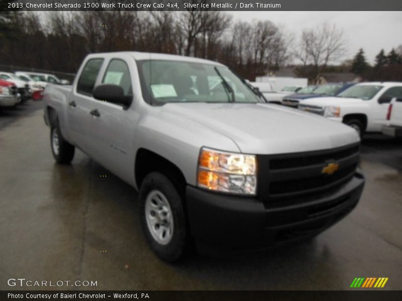 Silver Ice Metallic / Dark Titanium 2013 Chevrolet Silverado 1500 Work Truck Crew Cab 4x4