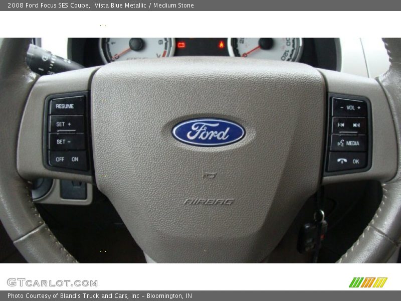 Vista Blue Metallic / Medium Stone 2008 Ford Focus SES Coupe