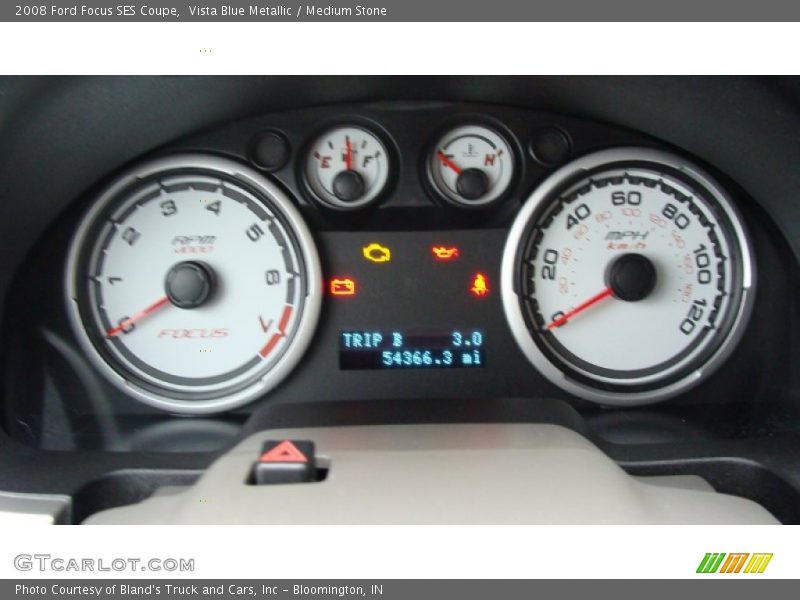 Vista Blue Metallic / Medium Stone 2008 Ford Focus SES Coupe
