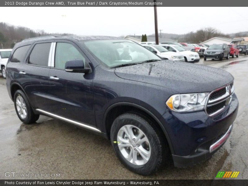 True Blue Pearl / Dark Graystone/Medium Graystone 2013 Dodge Durango Crew AWD
