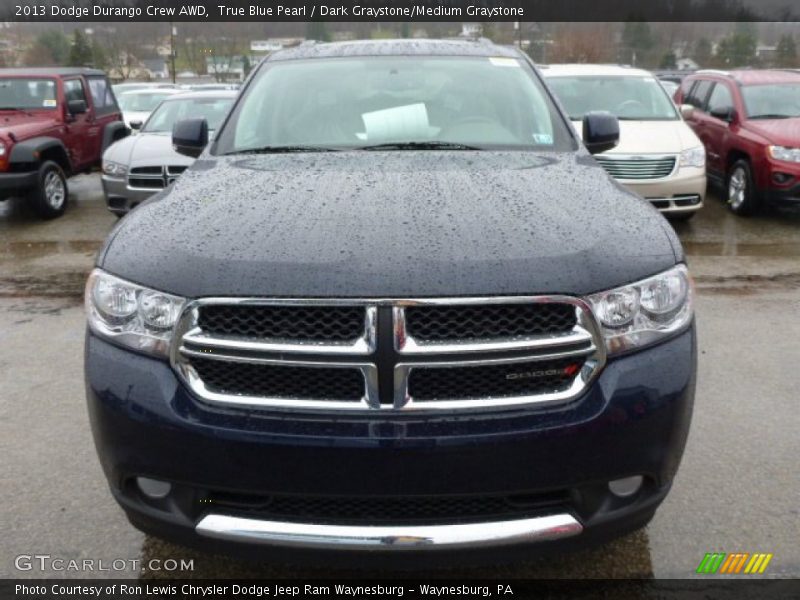 True Blue Pearl / Dark Graystone/Medium Graystone 2013 Dodge Durango Crew AWD