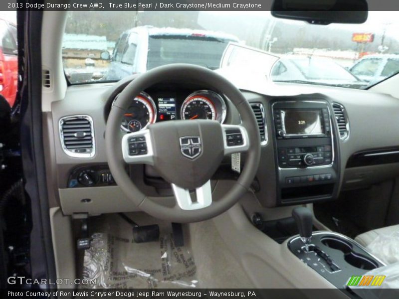 True Blue Pearl / Dark Graystone/Medium Graystone 2013 Dodge Durango Crew AWD