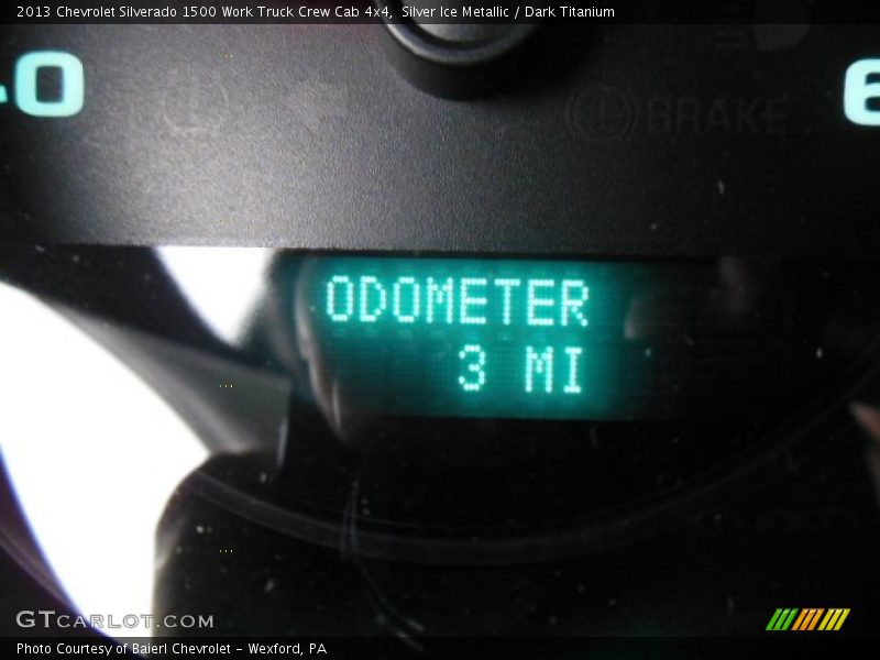 Silver Ice Metallic / Dark Titanium 2013 Chevrolet Silverado 1500 Work Truck Crew Cab 4x4