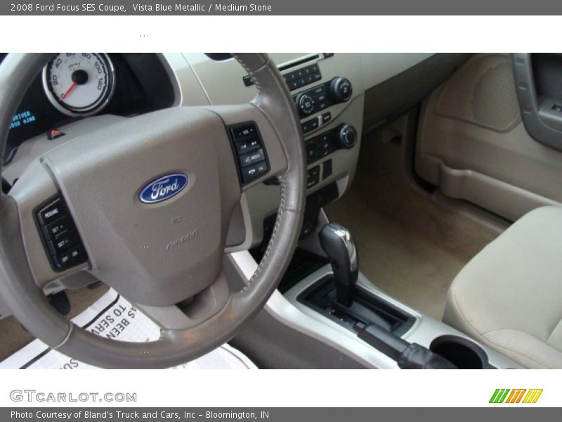 Vista Blue Metallic / Medium Stone 2008 Ford Focus SES Coupe