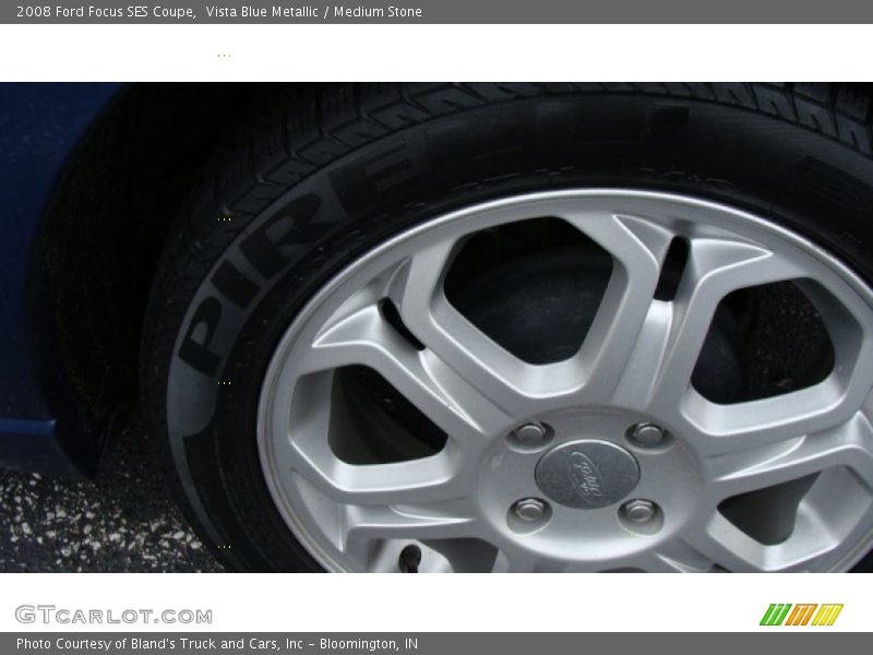 Vista Blue Metallic / Medium Stone 2008 Ford Focus SES Coupe