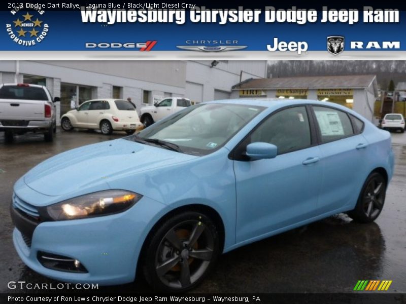 Laguna Blue / Black/Light Diesel Gray 2013 Dodge Dart Rallye