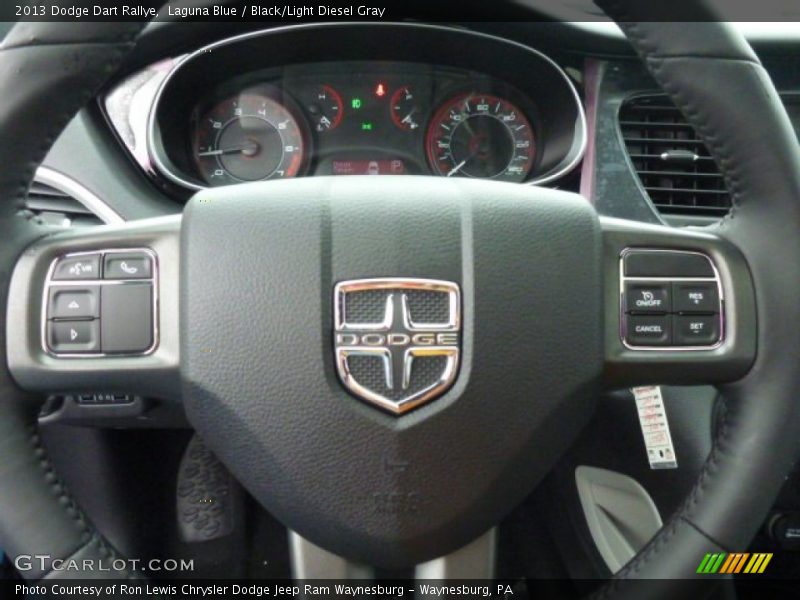 Laguna Blue / Black/Light Diesel Gray 2013 Dodge Dart Rallye