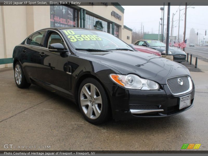 Ebony Black / Barley 2010 Jaguar XF Sport Sedan