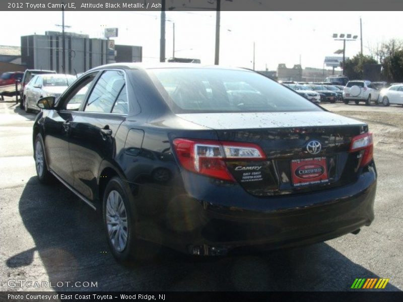 Attitude Black Metallic / Ash 2012 Toyota Camry LE