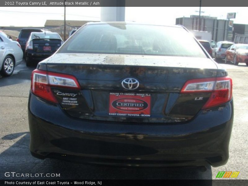 Attitude Black Metallic / Ash 2012 Toyota Camry LE