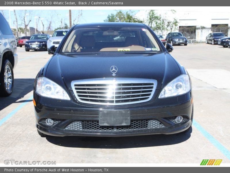 Black / Cashmere/Savanna 2008 Mercedes-Benz S 550 4Matic Sedan