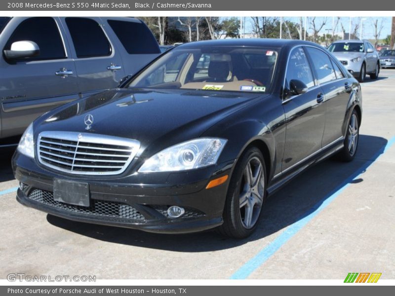 Black / Cashmere/Savanna 2008 Mercedes-Benz S 550 4Matic Sedan