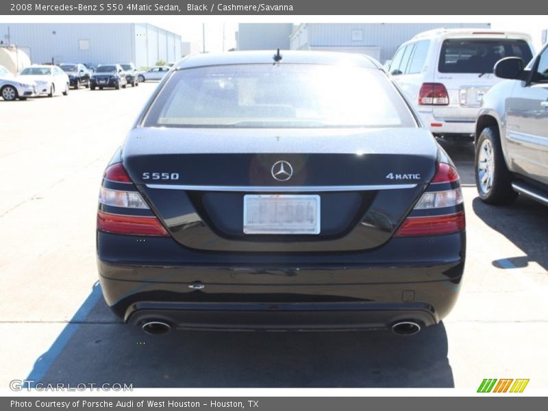 Black / Cashmere/Savanna 2008 Mercedes-Benz S 550 4Matic Sedan