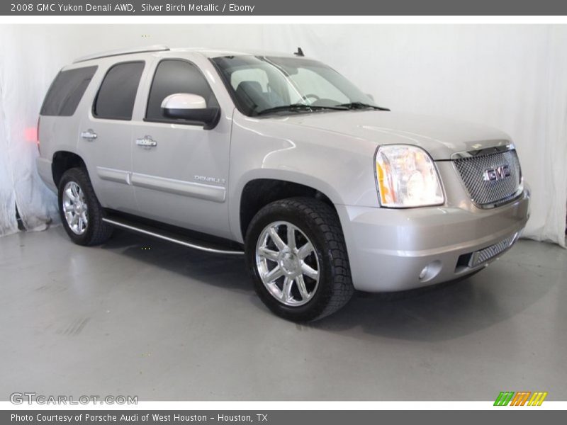 Silver Birch Metallic / Ebony 2008 GMC Yukon Denali AWD