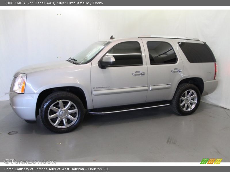 Silver Birch Metallic / Ebony 2008 GMC Yukon Denali AWD