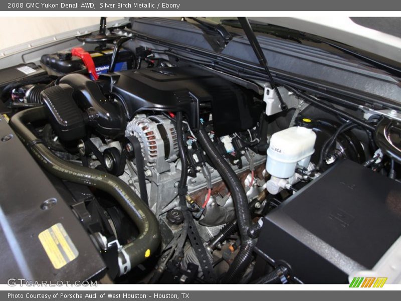 Silver Birch Metallic / Ebony 2008 GMC Yukon Denali AWD
