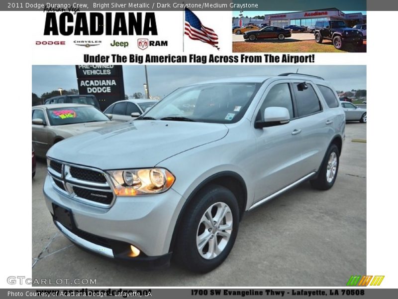 Bright Silver Metallic / Dark Graystone/Medium Graystone 2011 Dodge Durango Crew