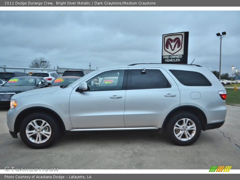 Bright Silver Metallic / Dark Graystone/Medium Graystone 2011 Dodge Durango Crew