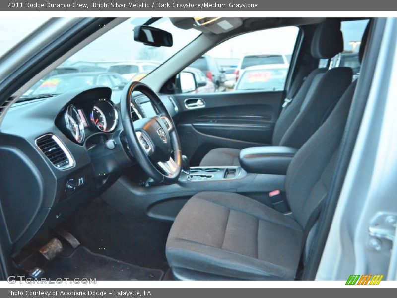 Bright Silver Metallic / Dark Graystone/Medium Graystone 2011 Dodge Durango Crew
