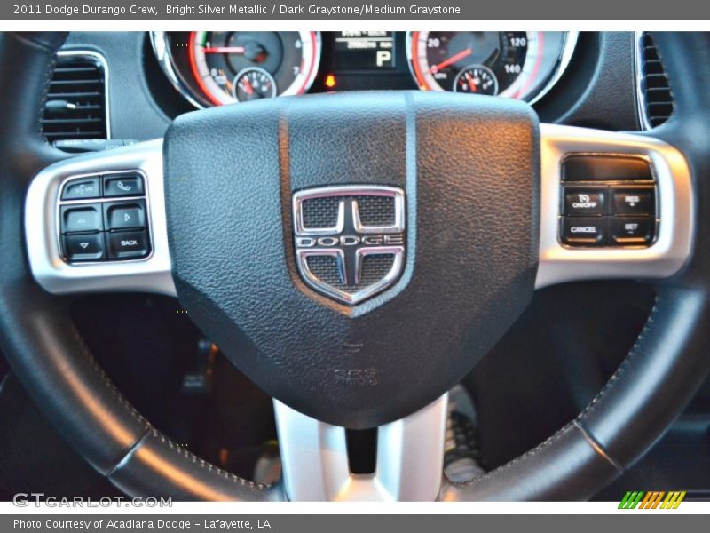 Bright Silver Metallic / Dark Graystone/Medium Graystone 2011 Dodge Durango Crew