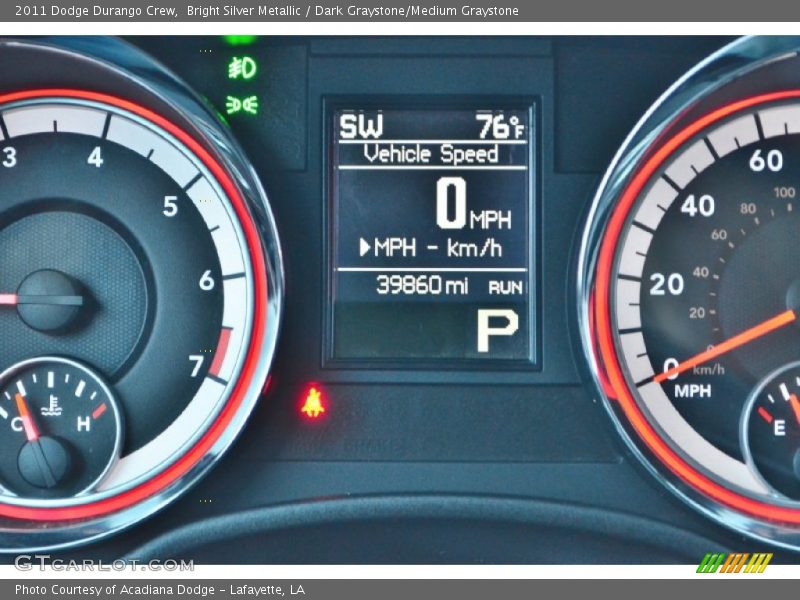 Bright Silver Metallic / Dark Graystone/Medium Graystone 2011 Dodge Durango Crew