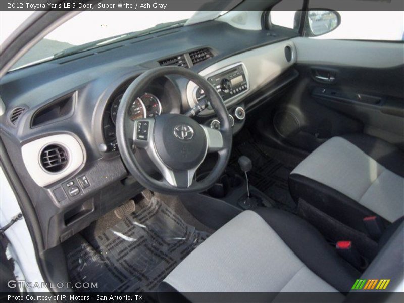 Super White / Ash Gray 2012 Toyota Yaris LE 5 Door