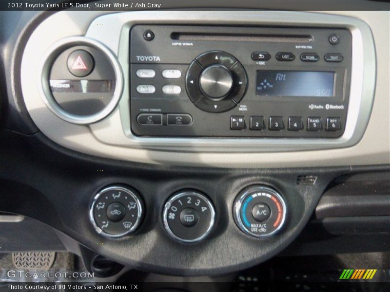 Super White / Ash Gray 2012 Toyota Yaris LE 5 Door