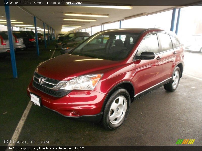 Tango Red Pearl / Gray 2010 Honda CR-V LX AWD