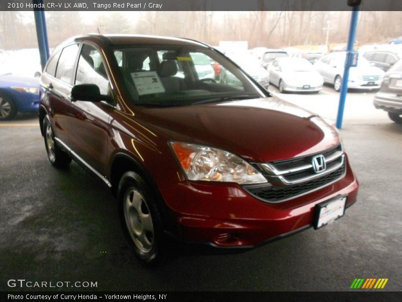Tango Red Pearl / Gray 2010 Honda CR-V LX AWD