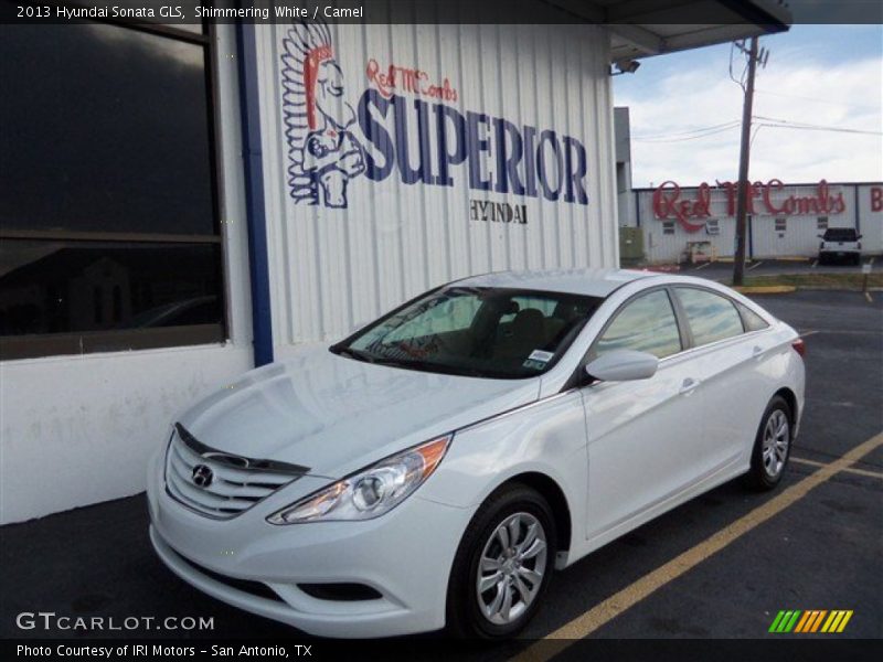 Shimmering White / Camel 2013 Hyundai Sonata GLS