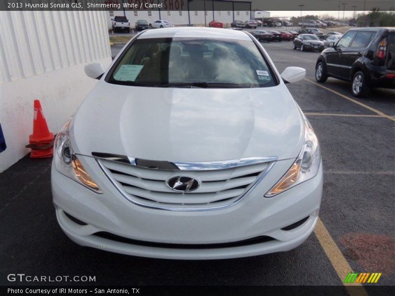 Shimmering White / Camel 2013 Hyundai Sonata GLS