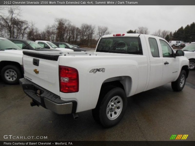 Summit White / Dark Titanium 2012 Chevrolet Silverado 1500 Work Truck Extended Cab 4x4