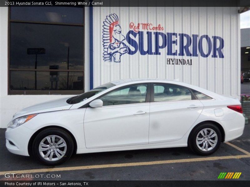 Shimmering White / Camel 2013 Hyundai Sonata GLS