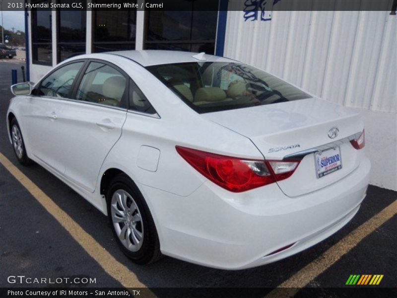 Shimmering White / Camel 2013 Hyundai Sonata GLS