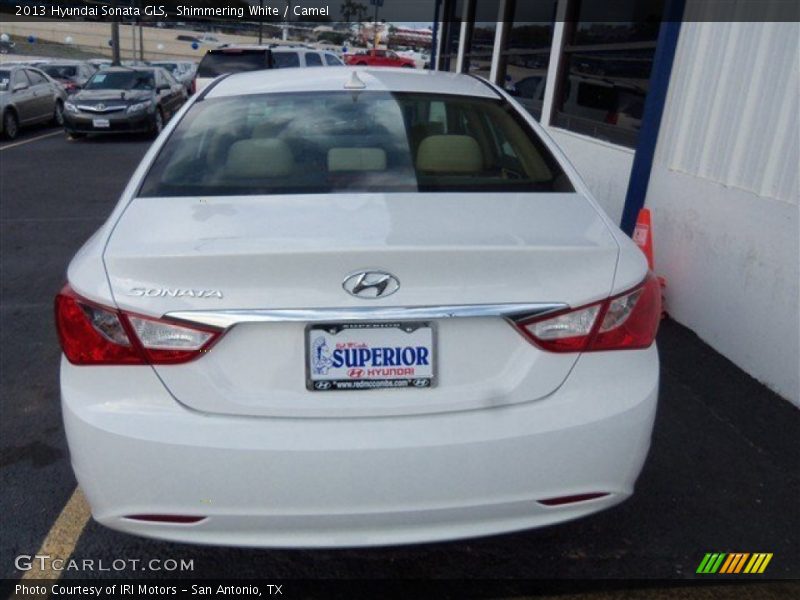 Shimmering White / Camel 2013 Hyundai Sonata GLS